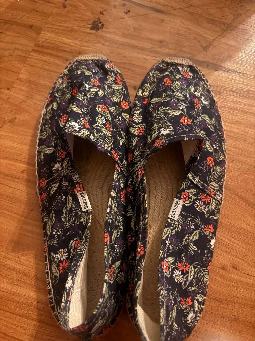 Soludos Floral Print Canvas Espadrille Flats
